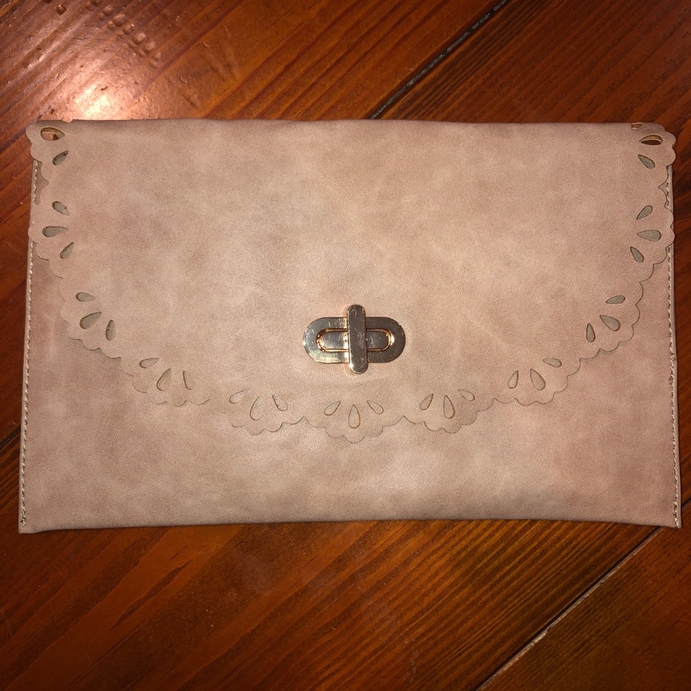 Tan clutch/handbag